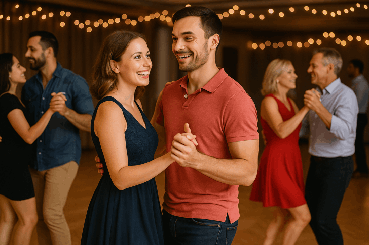 Dancers enjoying vibrant dance classes at Dance Junction in South Africa, showcasing movement, connection, and joyful community in a professionally guided studio environment.