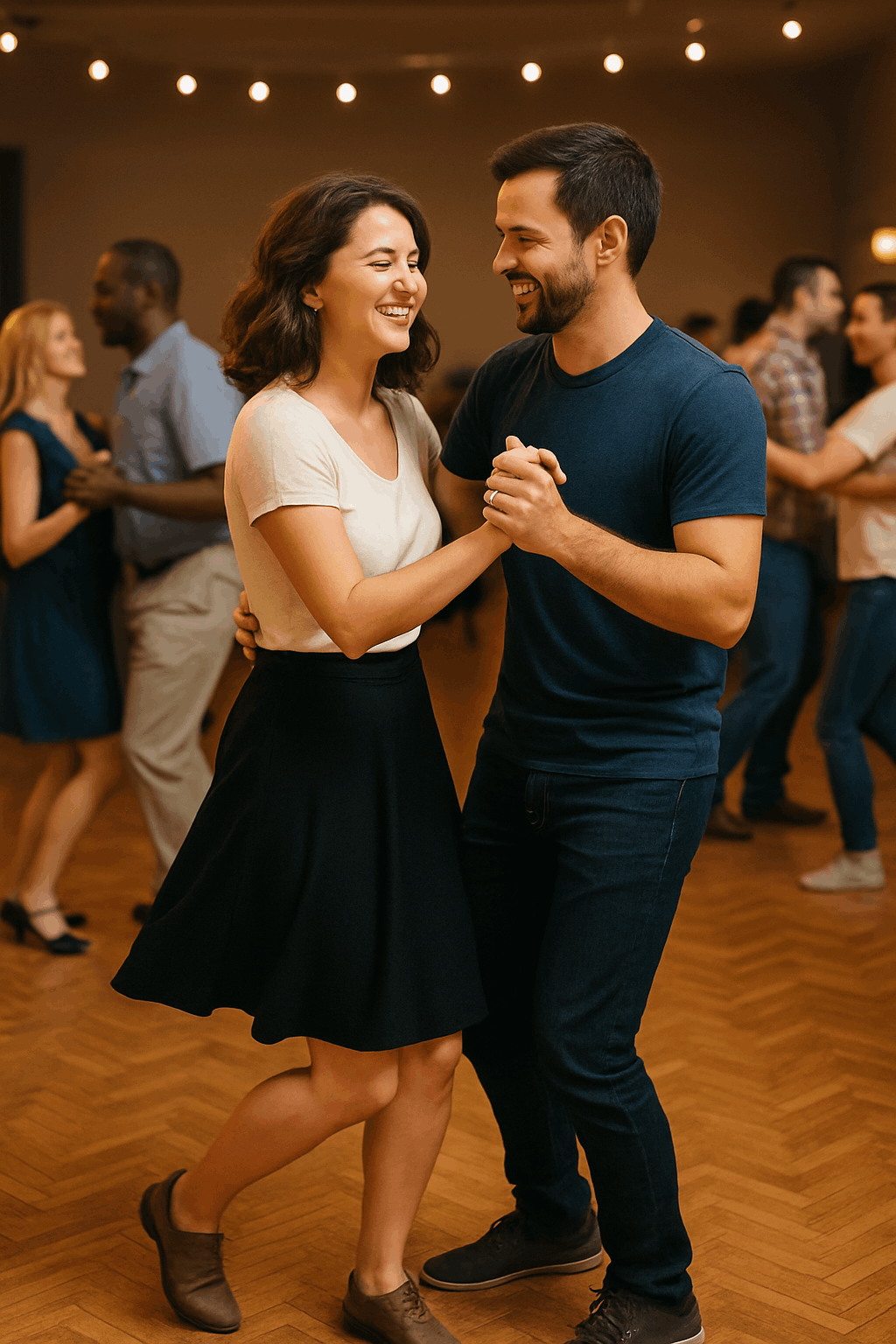 Dancers enjoying vibrant dance classes at Dance Junction in South Africa, showcasing movement, connection, and joyful community in a professionally guided studio environment.