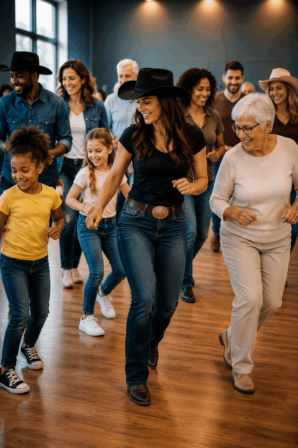 Dancers enjoying vibrant dance classes at Dance Junction in South Africa, showcasing movement, connection, and joyful community in a professionally guided studio environment.